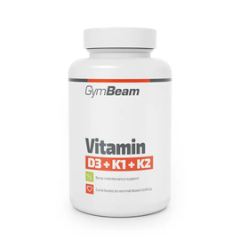 D3+K1+K2 vitamin - 120 kapszula - GymBeam - 