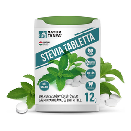 Stevia tabletta (Édesfű, Jázminpakóca) Mellékíz-mentes, természetes édesítőszer - 200 tabletta - Natur Tanya - 