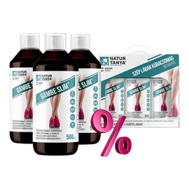 60 napos Gambe Slim Szép lábak kúracsomag - 3x 500 ml - Natur Tanya - 