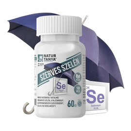 Szerves szelén - L-szelenometionin formájú, tökéletes biohasznosulású, 100mcg - 60 tabletta - Natur Tanya - 