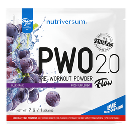PWO 2.0 - 7g - FLOW - Nutriversum - kékszőlő - megadózisú összetétellel