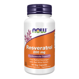 Natural Resveratrol 200 mg - 60 vegán kapszula - NOW Foods - 