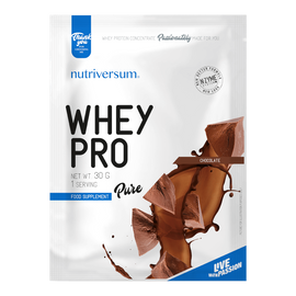 Whey PRO - 30 g - PURE - Nutriversum - csokoládé - 23 g prémium fehérje forrás
