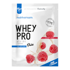 Whey PRO - 30 g - PURE - Nutriversum - málna-joghurt - 23 g prémium fehérje forrás