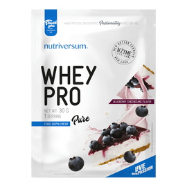 Whey PRO - 30 g - PURE - Nutriversum - áfonyás sajttorta - 23 g prémium fehérje forrás