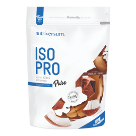 ISO PRO - 1 000 g - PURE - Nutriversum - csokoládé-kókusz - prémium, fonterra fehérjealap
