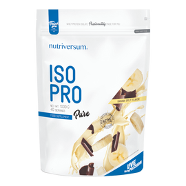 ISO PRO - 1 000 g - PURE - Nutriversum - banán split - prémium, fonterra fehérjealap
