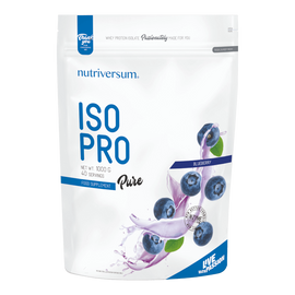 ISO PRO - 1 000 g - PURE - Nutriversum - áfonya - prémium, fonterra fehérjealap
