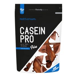 Casein Pro - 700 g - PURE - Nutriversum - csokoládé - 23 g lassú felszívódású fehérje