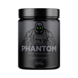 Phantom edzés előtti ízesített italpor - 300g - Mango - PureGold - 