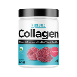 Collagen Marha kollagén italpor - Raspberry 300g - PureGold - 10.000mg Kollagén