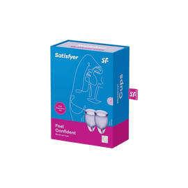Menstruációs kehely szett - Feel Confident - lila - 2db - 