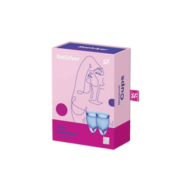 Menstruációs kehely szett - Feel Confident - kék - 2db - 