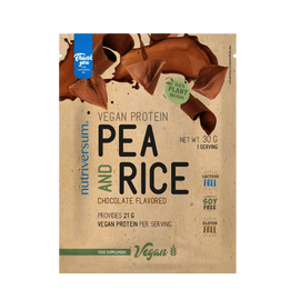 Pea &amp; Rice Vegan Protein - 30g - VEGAN - Nutriversum - csokoládé - 100% növényi fehérje