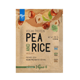 Pea &amp; Rice Vegan Protein - 30g - VEGAN - Nutriversum - mogyoró - 100% növényi fehérje