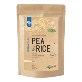 Pea &amp; Rice Vegan Protein - 500g - VEGAN - Nutriversum - banán (új ízesítés) - 
