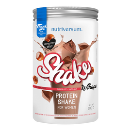 Shake - 500 g - WSHAPE - Nutriversum - mogyorós-csokoládé - étkezéshelyettesítő shake