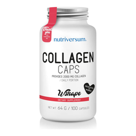 Collagen - 100 kapszula - WSHAPE - Nutriversum - 1000 mg hidrolizált marha kollagén