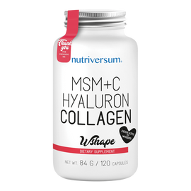 MSM+C Hyaluron Collagen - 120 kapszula - WSHAPE - Nutriversum - szépségápolási készítmény