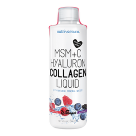 MSM+C Hyaluron Collagen Liquid - 500 ml - WSHAPE - Nutriversum - erdei gyümölcs - 3.000mg Kollagén