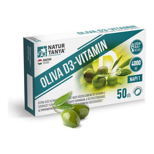Oliva D3-vitamin - 4000 NE - 50 lágyzselatin kapszula - Natur Tanya - 
