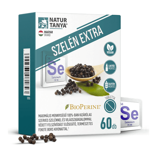 Szelén Extra - Maximális mennyiségű 100% szerves szelén - 60 tabletta - Natur Tanya - 