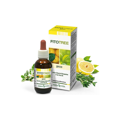 FitoTree Baktériumölő, fertőtlenítő grapefruit, teafa, rozmaring és kakukkfű olaj - 30 ml - Erba Vita - 
