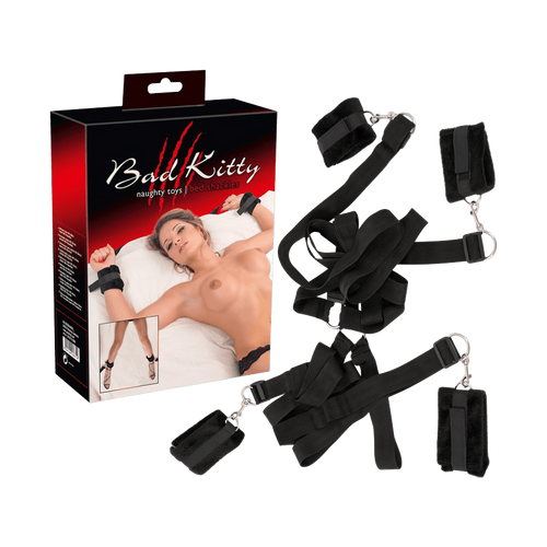 Bad Kitty Bed Shackles - minőségi bilincs BDSM játékokhoz