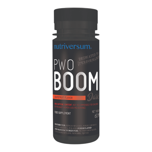 PWO Boom - 60ml - DARK - Nutriversum - grapefruit - folyékony, edzés előtti formula