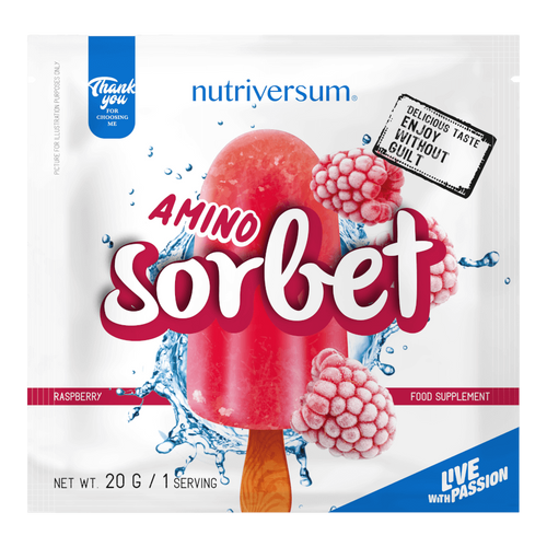 Amino Sorbet - 20 g - DESSERT - Nutriversum - málna - 