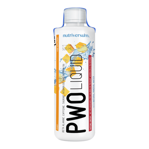 PWO Liquid - 500 ml - FLOW - Nutriversum - mangó - nincs több kevergetés