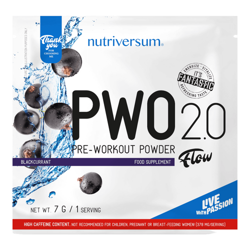 PWO 2.0 - 7g - FLOW - Nutriversum - feketeribizli - megadózisú összetétellel
