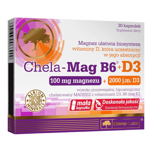 Chela-Mag B6 + D3 - 30 kapszula - Olimp Labs - 