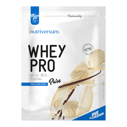 Whey PRO - 30 g - PURE - Nutriversum - vanília - 23 g prémium fehérje forrás