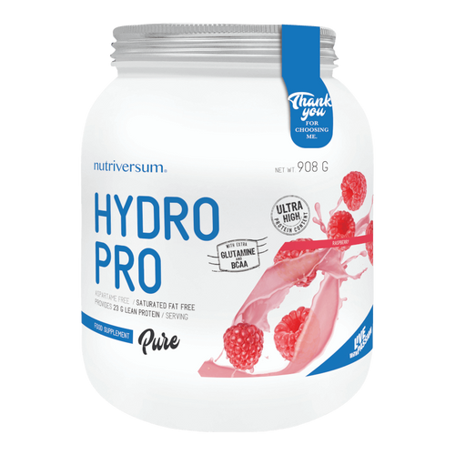 Hydro PRO - 908 g - PURE - Nutriversum - málna - 90% fehérje tartalom