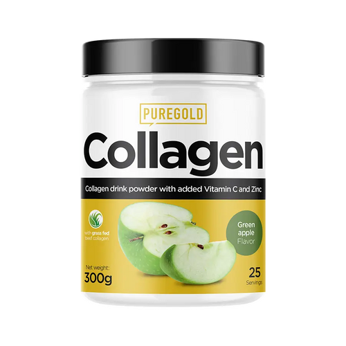 Collagen Marha kollagén italpor - Zöldalma - 300g - PureGold - 10.000mg Kollagén