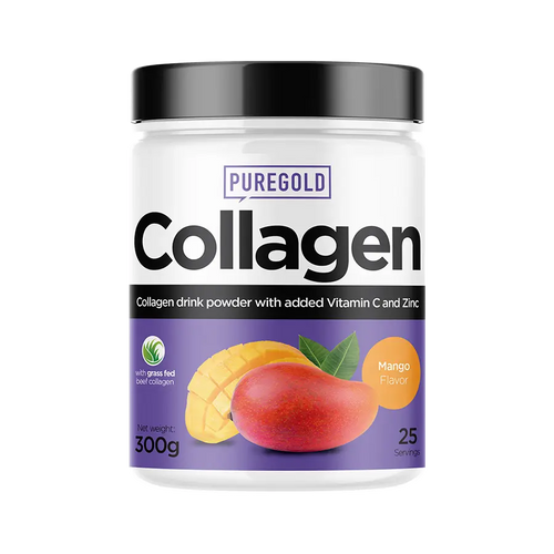 Collagen Marha kollagén italpor - Mangó - 300g - PureGold - 10.000mg Kollagén