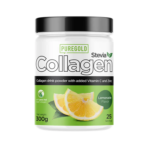 Collagen Marha kollagén italpor - Stevia Lemonade 300g - PureGold - 10.000mg Kollagén