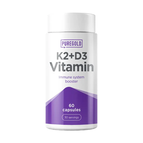 K2+D3 Vitamin csont- és immunrendszer védő kapszula - 60 kapszula - PureGold - 