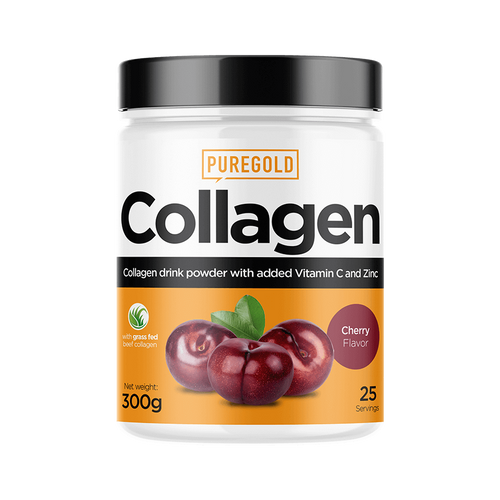 Collagen Marha kollagén italpor - Cherry 300g - PureGold - 10.000mg Kollagén