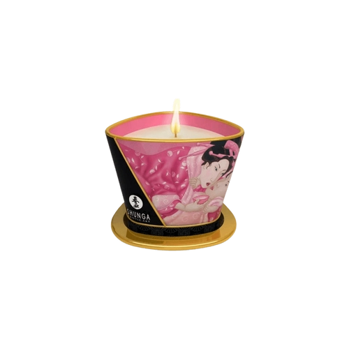 Shunga - Masszázsgyertya Rózsaszirom (170ml) - kozmetikai minőségű, természetes olajok