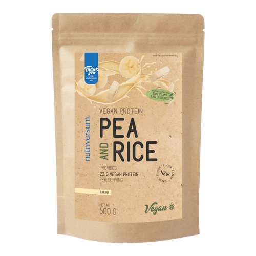 Pea &amp; Rice Vegan Protein - 500g - VEGAN - Nutriversum - banán (új ízesítés) - 