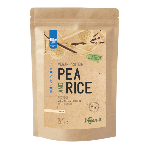 Pea &amp; Rice Vegan Protein - 500g - VEGAN - Nutriversum - vanília (új ízesítés) - 