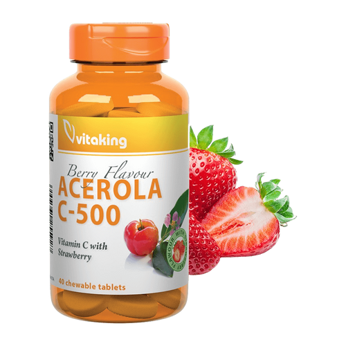C-500mg Acerola epres- 40 rágótabletta - Vitaking - 