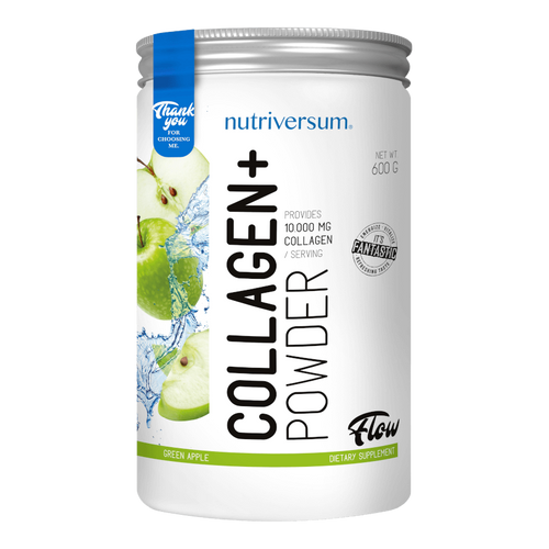 Collagen+ - 600 g - FLOW - Nutriversum - zöld alma - 
