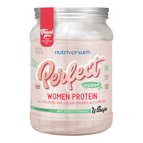 Perfect Woman Protein - 500 g - WSHAPE - Nutriversum - fehércsokoládé-eper - teljeskörű tápanyag tartalom