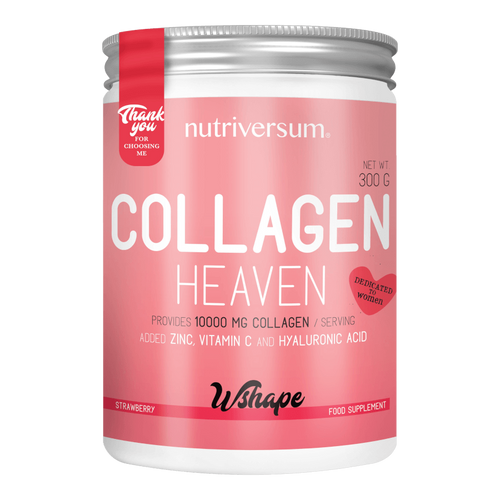 Collagen Heaven - 300 g - WSHAPE - Nutriversum - eper - 10.000mg Kollagén