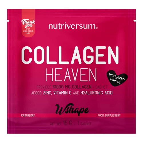Collagen Heaven - 15 g - WSHAPE - Nutriversum - málna - 10.000mg Kollagén