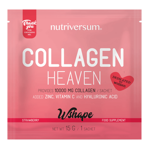 Collagen Heaven - 15 g - WSHAPE - Nutriversum - eper - 10.000mg Kollagén