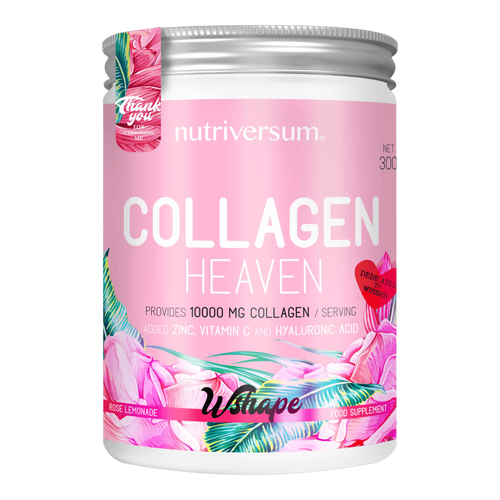 Collagen Heaven - 300 g - WSHAPE - Nutriversum - rózsa-limonádé - 10.000mg Kollagén